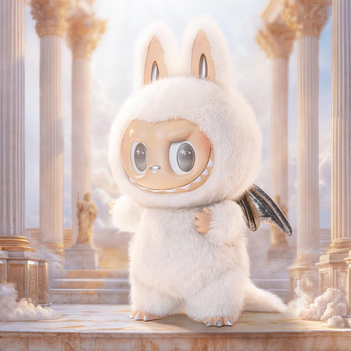 Labubu The Monsters – ZIMOMO Angel In Clouds | Pluszowa figurka 58 cm