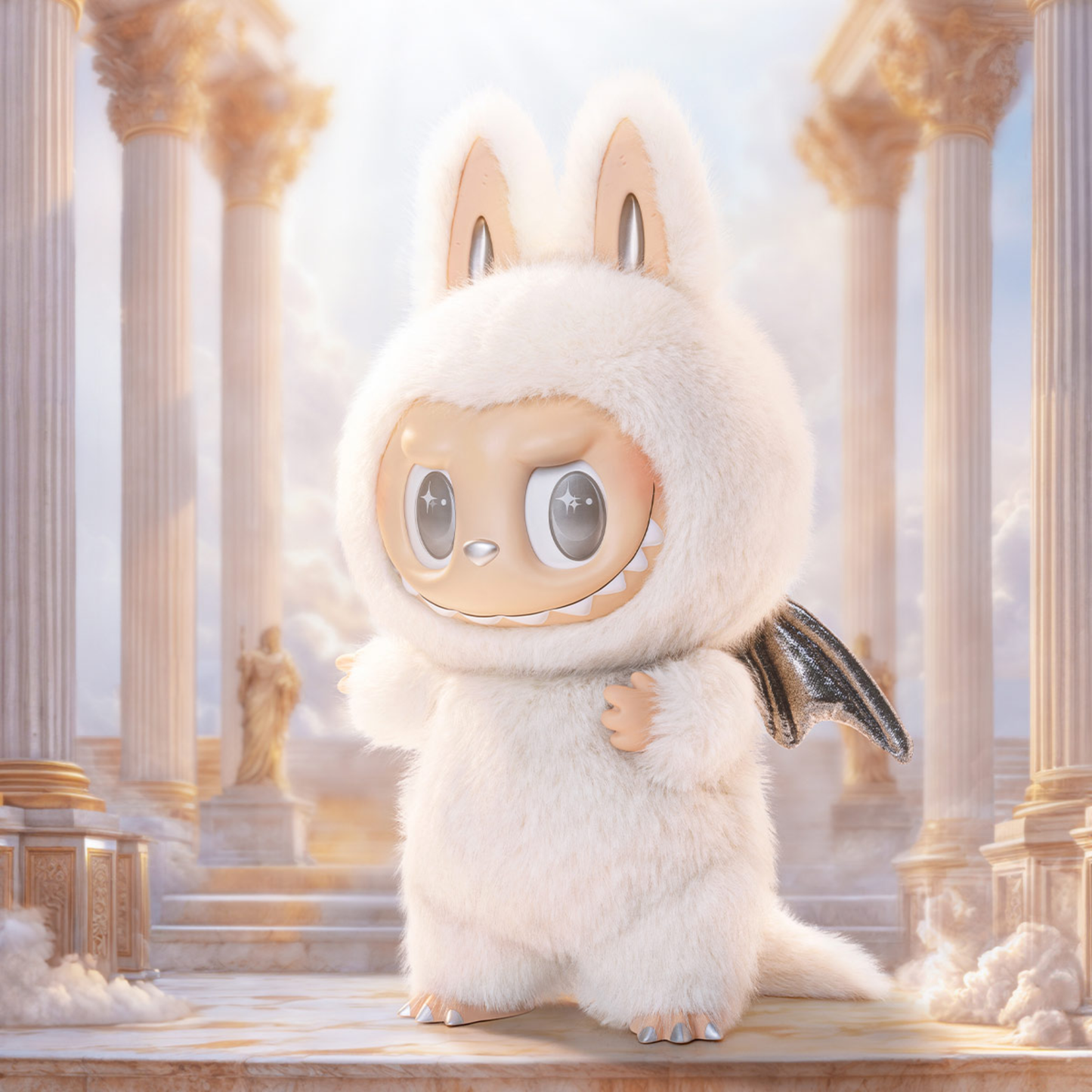 Labubu The Monsters – ZIMOMO Angel In Clouds | Pluszowa figurka 58 cm