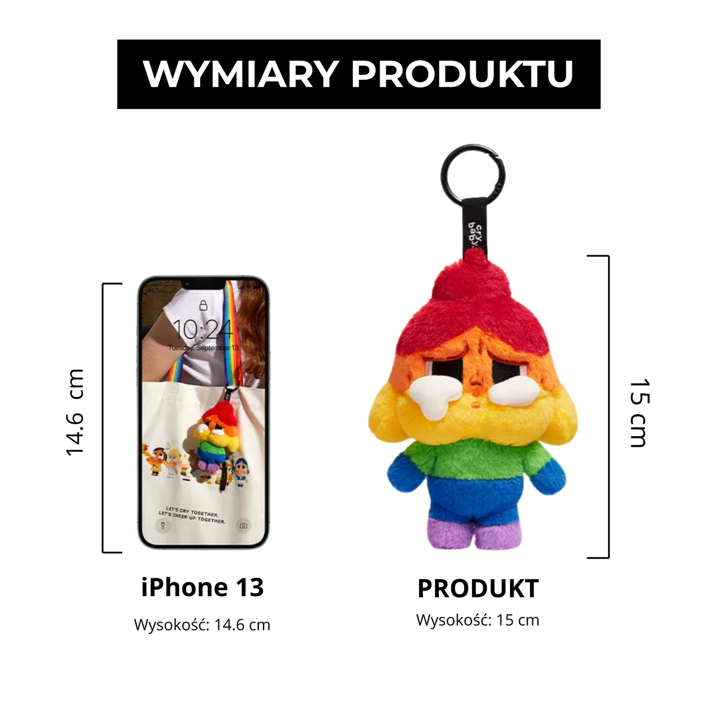 CryBaby – Cheer Up, Baby! Rainbow | Zawieszka 15 cm