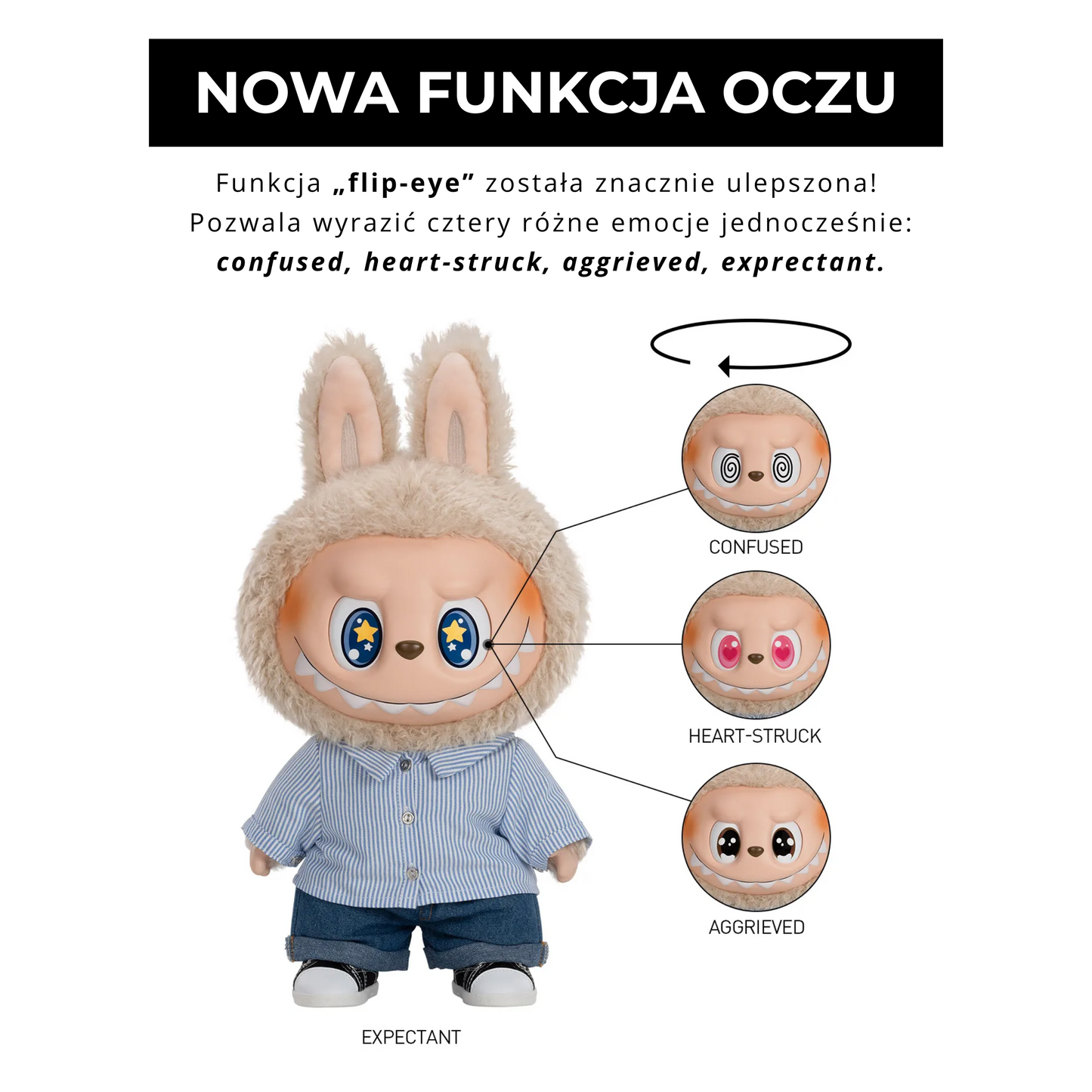Labubu The Monsters – Flip With Me | Pluszowa figurka 40 cm