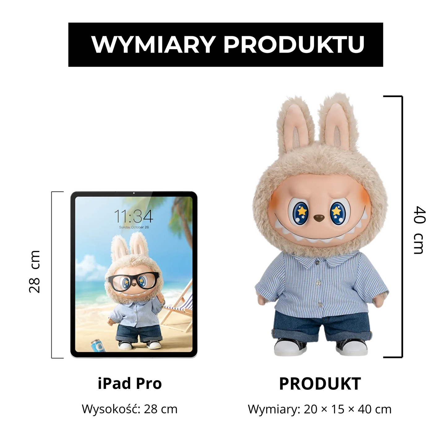 Labubu The Monsters – Flip With Me | Pluszowa figurka 40 cm