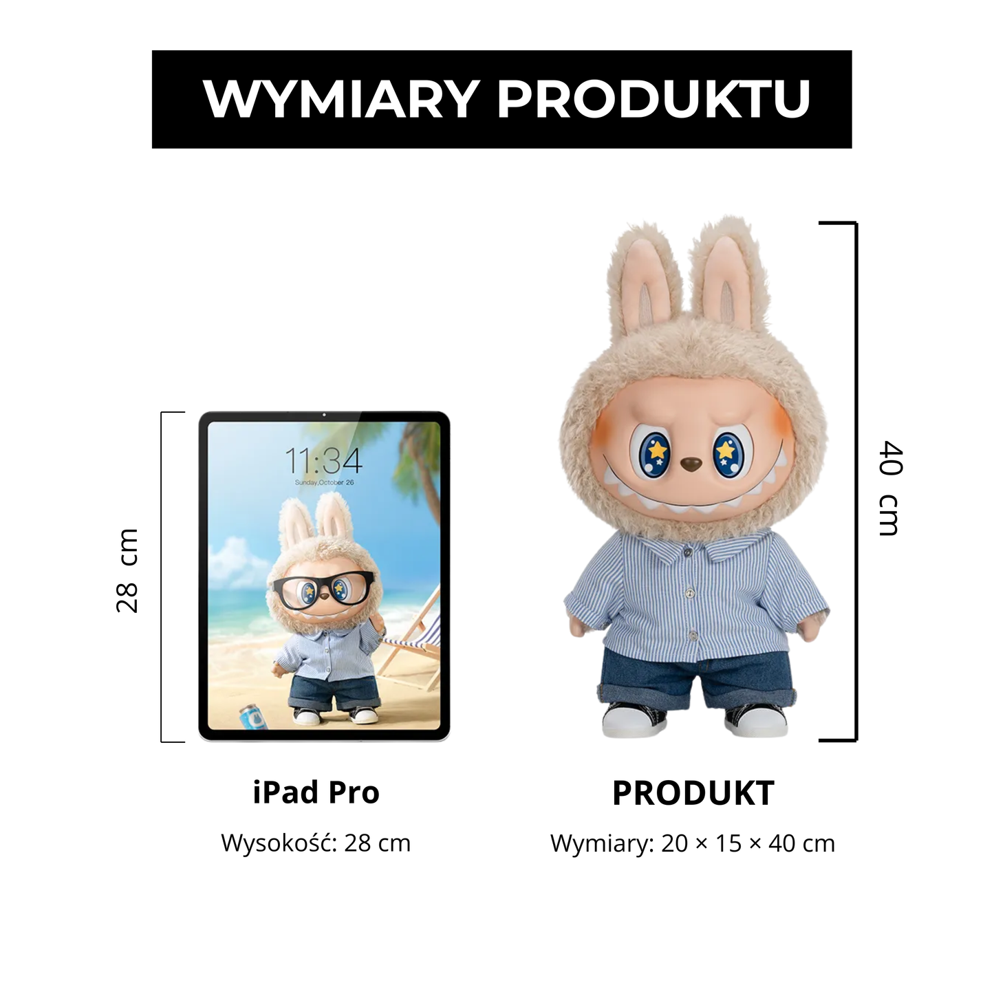 Labubu The Monsters – Flip With Me | Pluszowa figurka 40 cm
