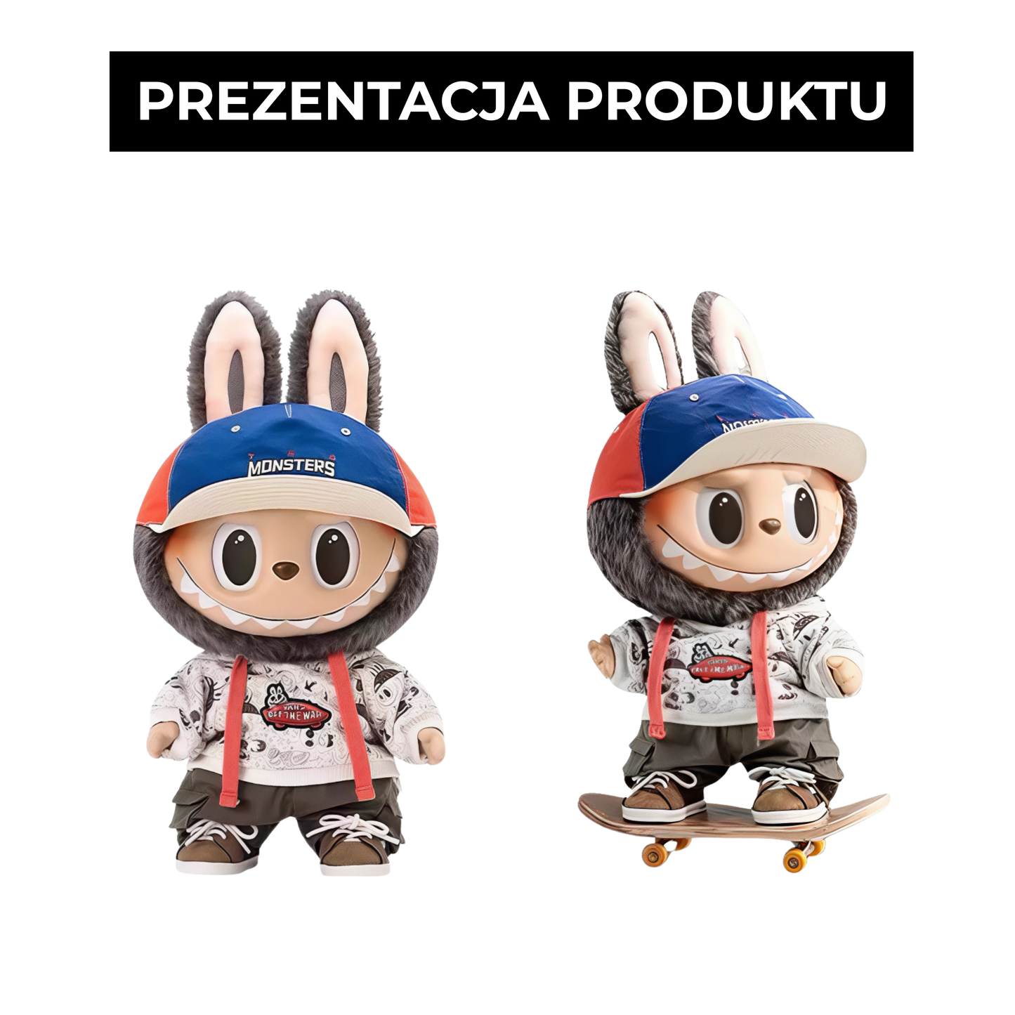 Labubu „The Monsters x Vans” | Pluszowa figurka 38 cm
