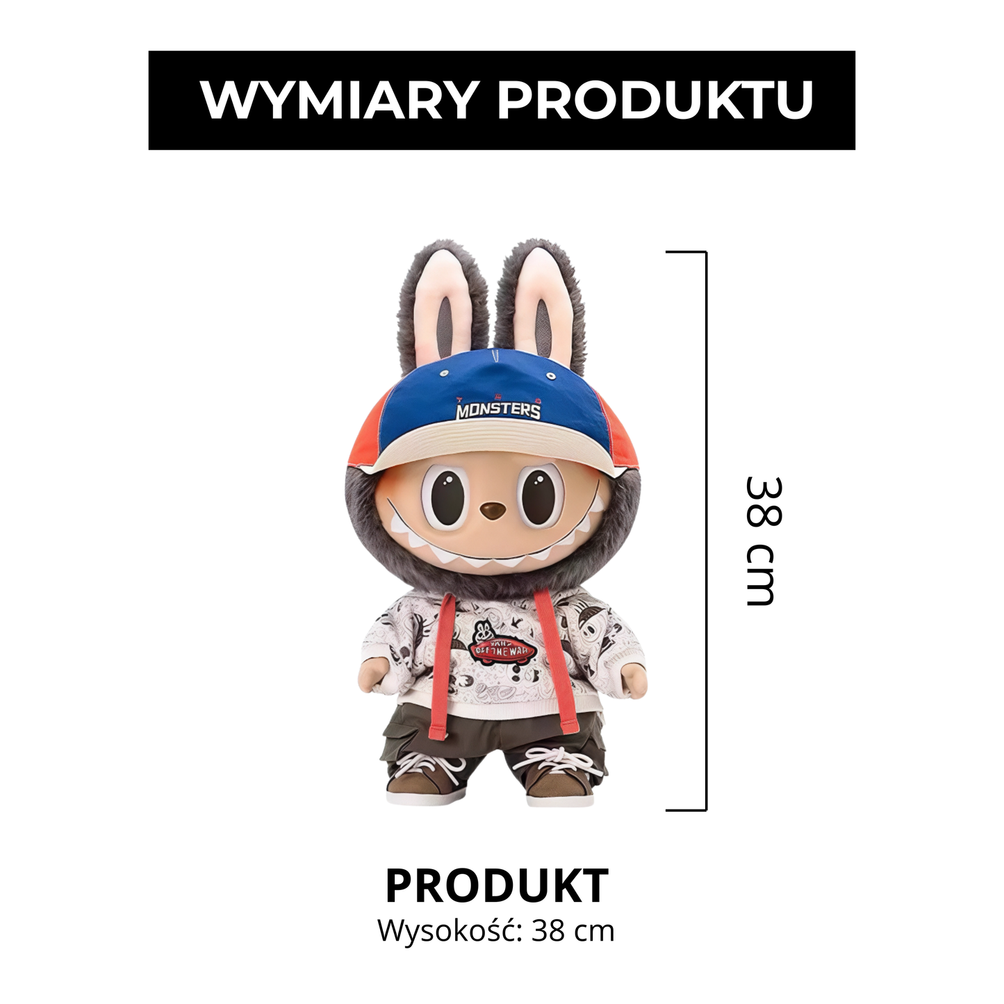 Labubu „The Monsters x Vans” | Pluszowa figurka 38 cm