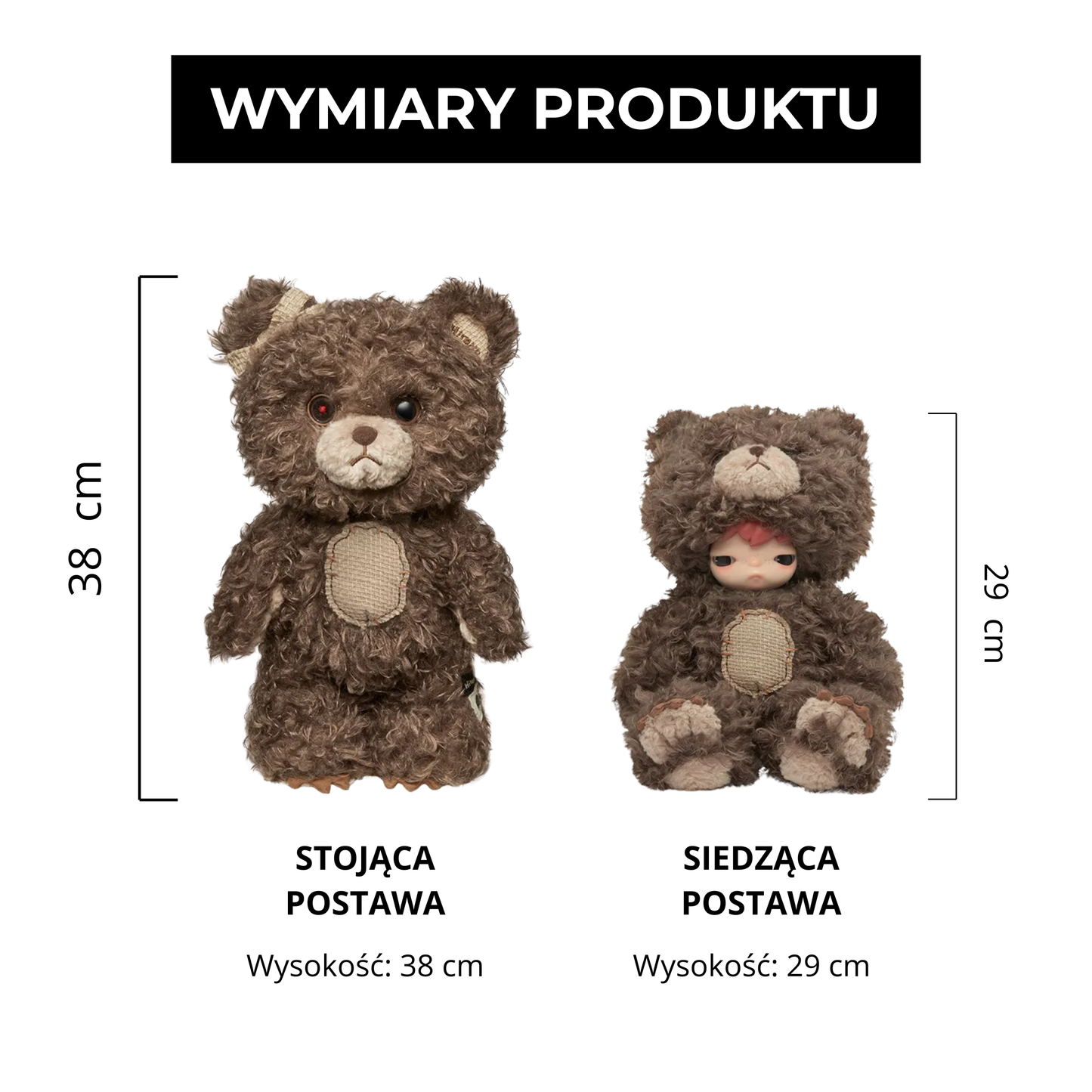 Hirono – Bear | Pluszowa figurka 38 cm