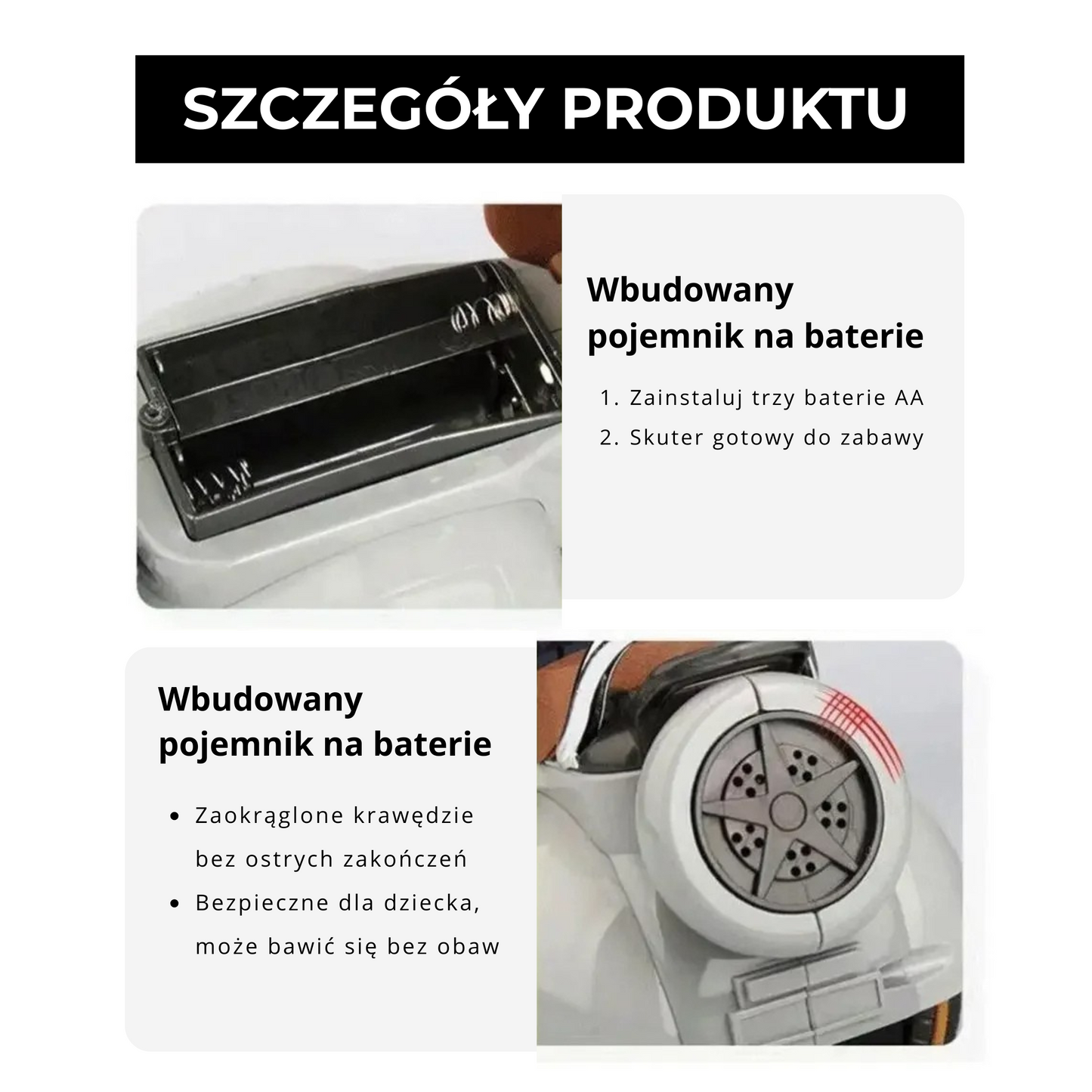 Retro mini skuter dla Labubu - Elektryczna zabawka
