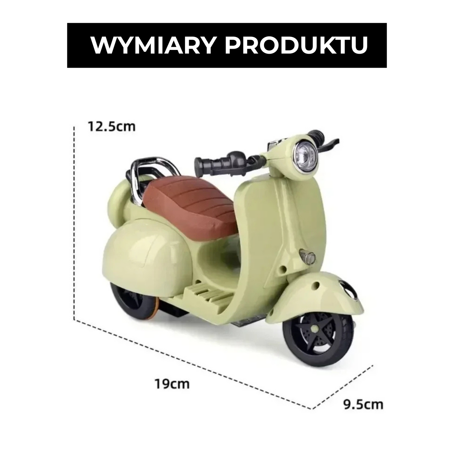 Retro mini skuter dla Labubu - Elektryczna zabawka