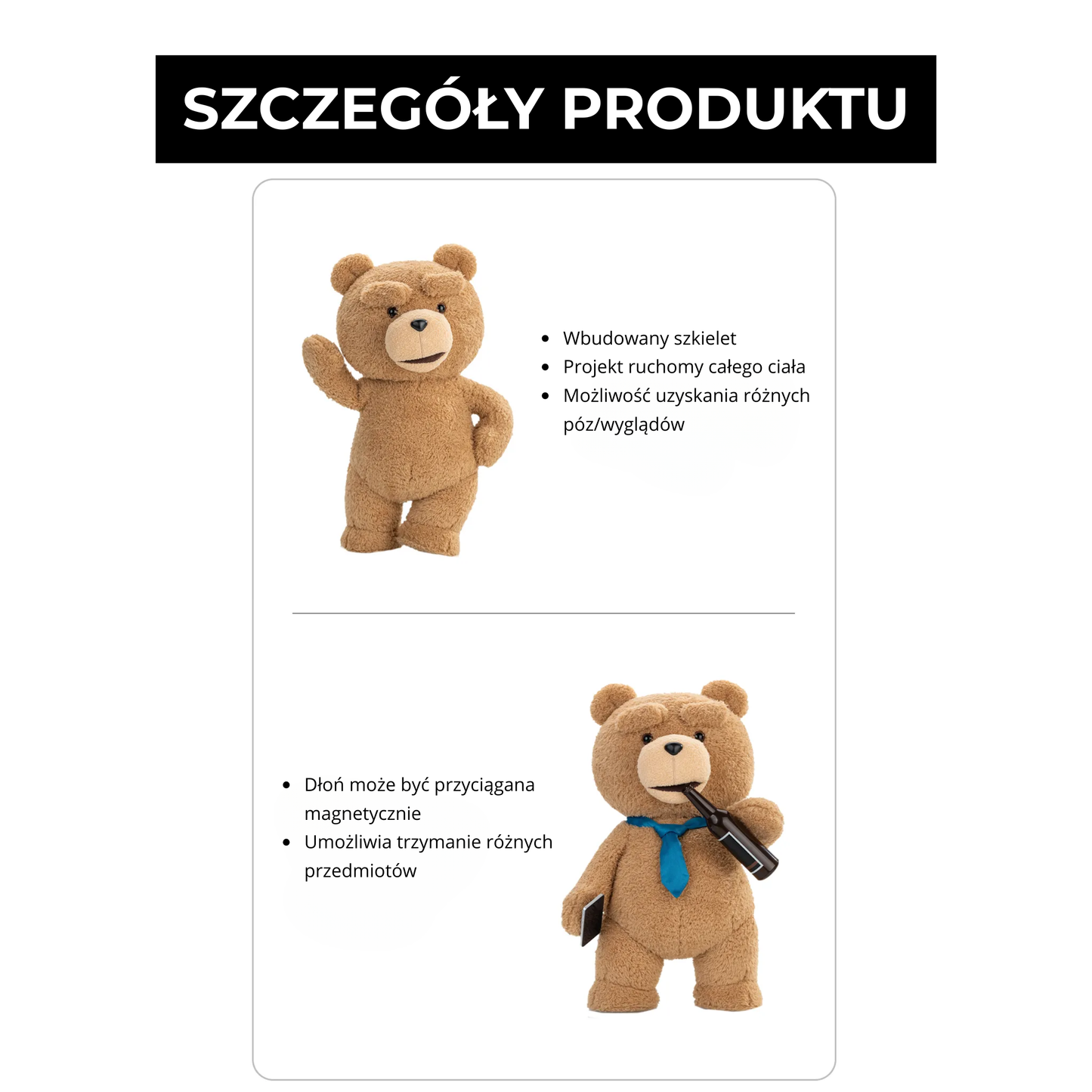 Ted2 – Ted Action Doll | Pluszowa miś 30 cm