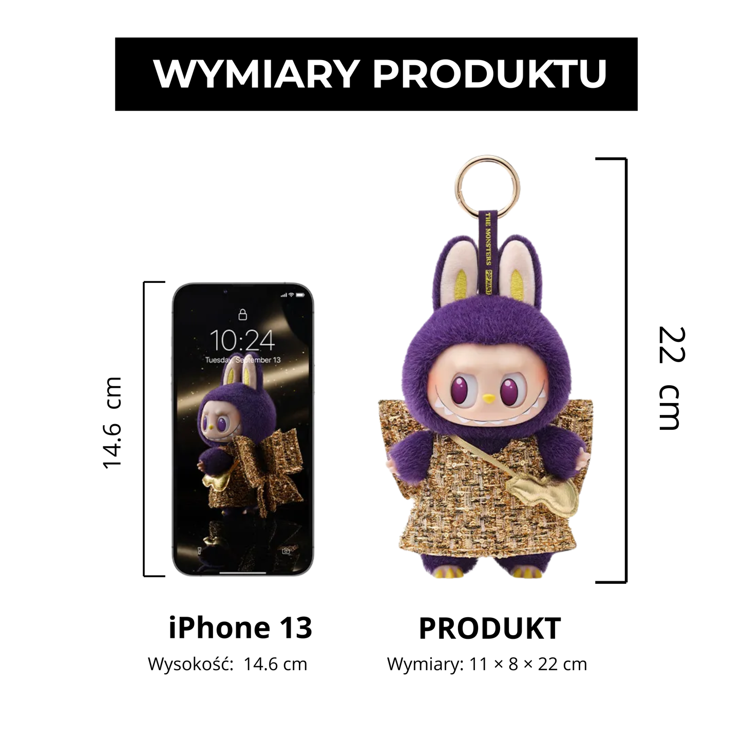 Labubu The Monsters × Pronounce – Wings of Fortune | Zawieszka 22 cm